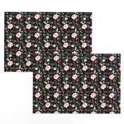 4"  Wild at Heart Florals / Black