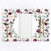 8" Wild at Heart Florals / White