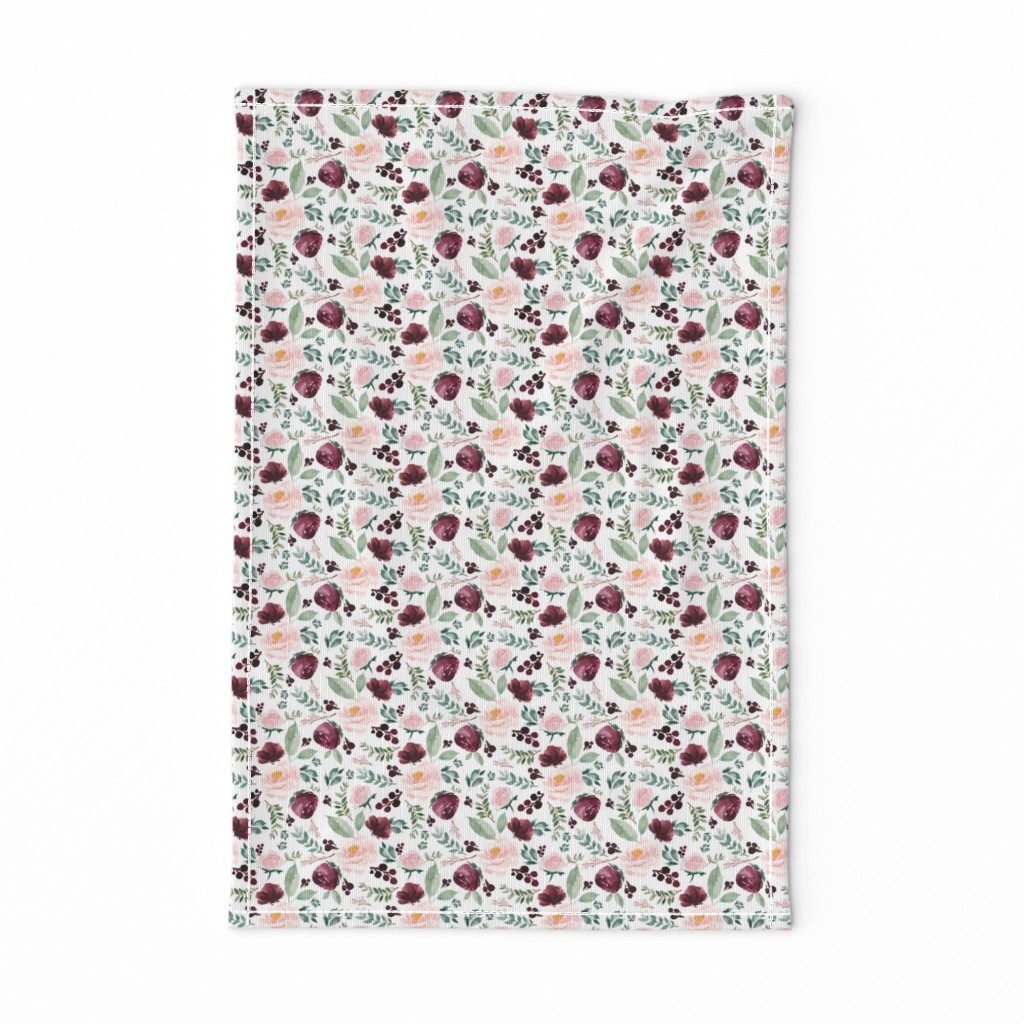 4" Wild at Heart Florals / White