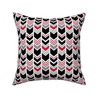 chevron - black and red