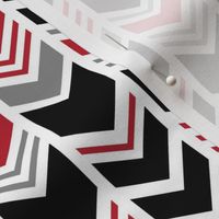 chevron - black and red