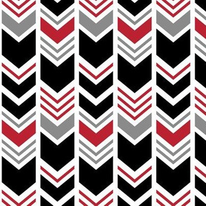 chevron - black and red