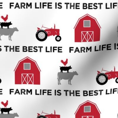 farm life is the best life - black and red farm collection