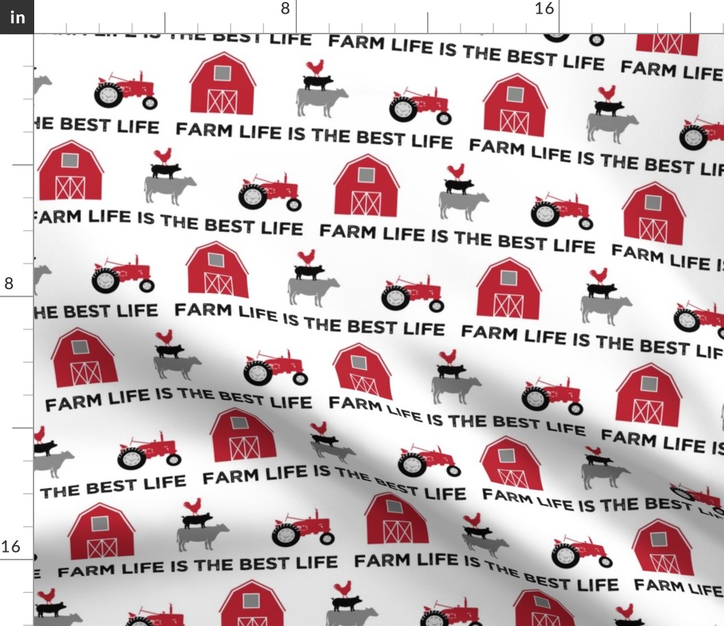 farm life is the best life - black and red farm collection