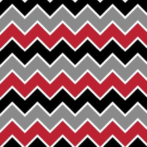 farm coordinate - traditional chevron - black red and grey