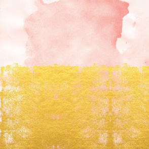 Blush and Gold Watercolor