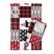 farm life wholecloth (90) -  plaid black and red