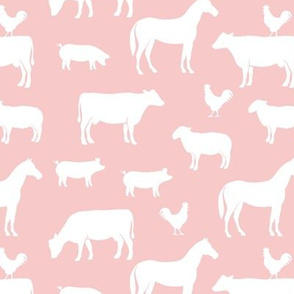 farm animal medley - pink
