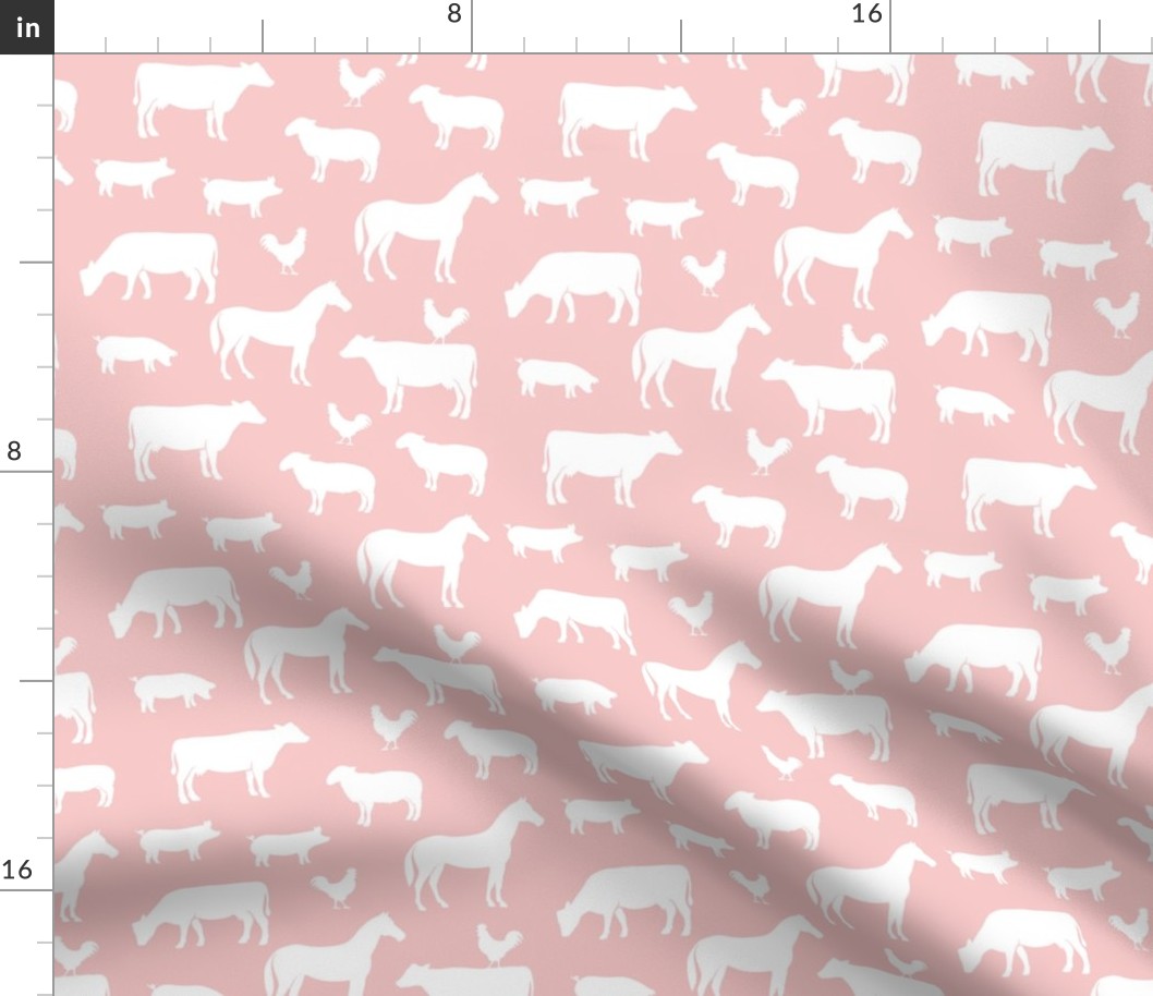 farm animal medley - pink