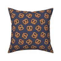 soft pretzels (adventure blue) - food fabric