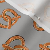 soft pretzels (grey) - food fabric
