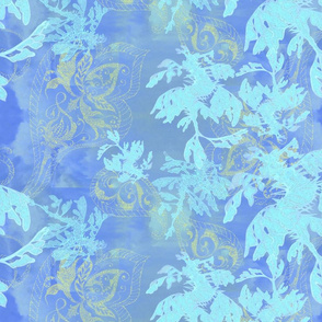 Sea-Dragons-original-art-in blue