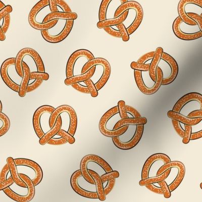 soft pretzels - food fabric