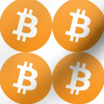 4 bitcoin coins money cryptocurrency digital currency pop art novelty 