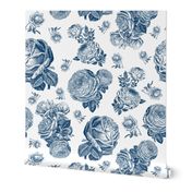 Toile Roses Blue