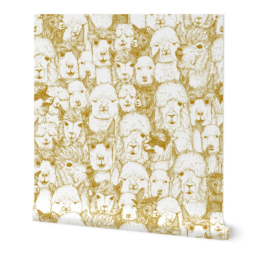 just alpacas gold white