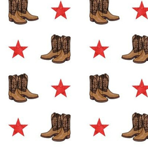 cowboy boots with red stars