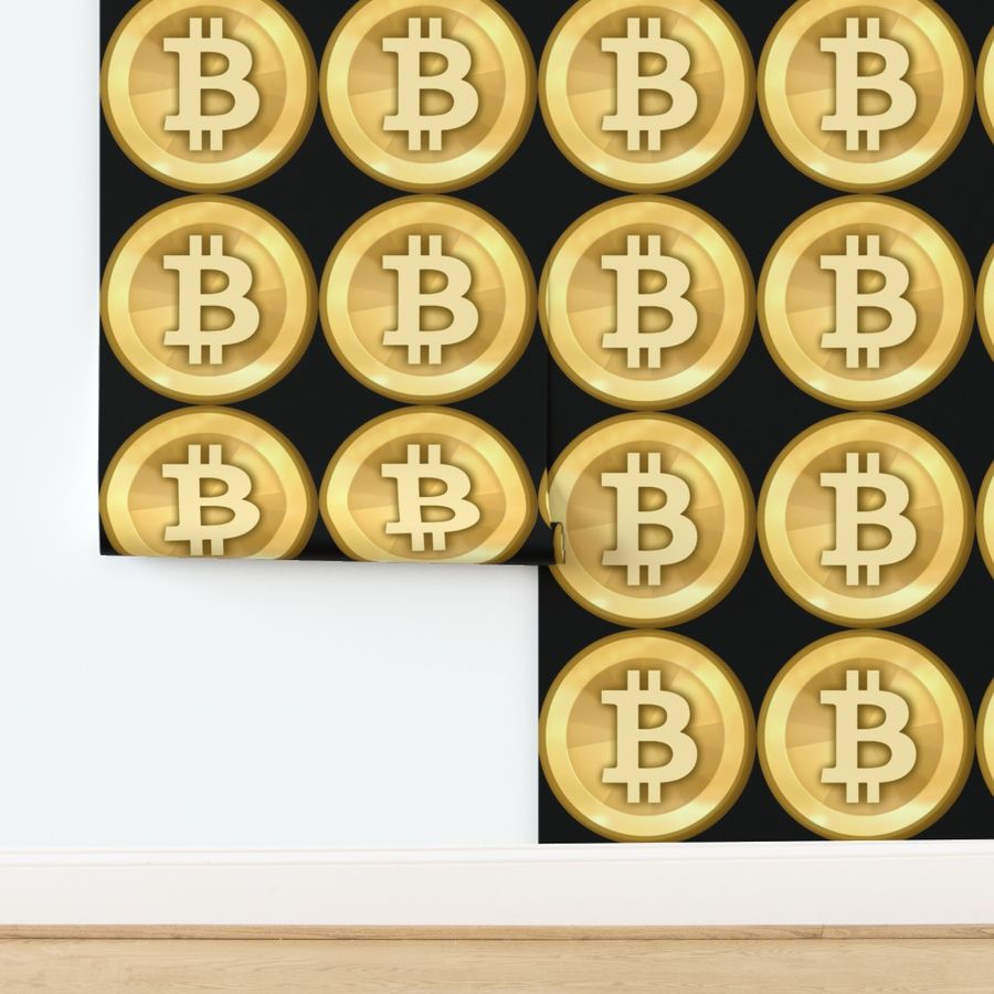 1 bitcoin coins money cryptocurrency digital currency gold pop art  novelty