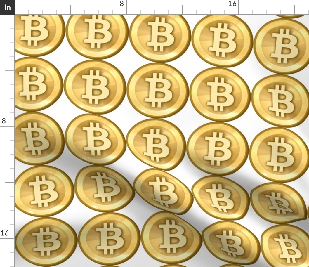 3 bitcoin coins money cryptocurrency digital currency gold pop art novelty 