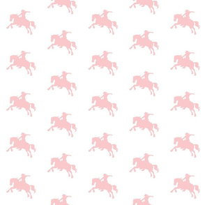 Cowboy - pink on white