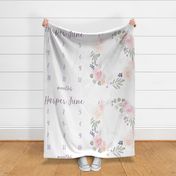 Girl Milestone Baby Blanket in Florals