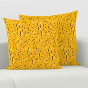 Porcupine Quills - African Print - Yellow