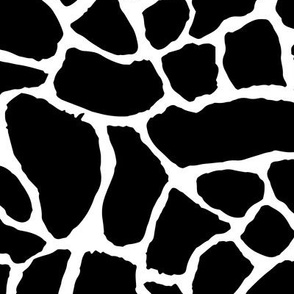 Giraffe - African Print - Black and White