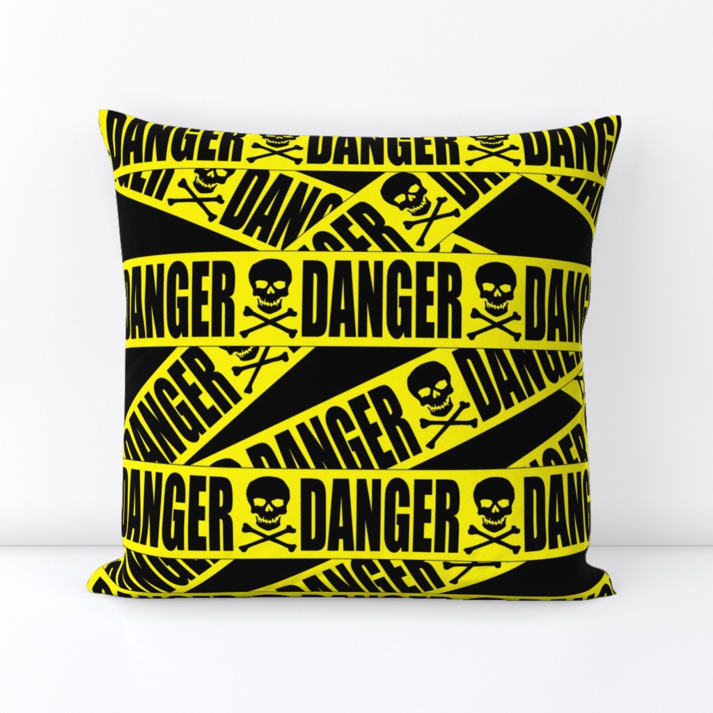 1 danger skulls skeletons stay out barricade construction notice warning hazard barrier police firefighter tape pop art caution novelty life sized jokes gags