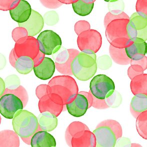 Christmas Watercolor Bubbles