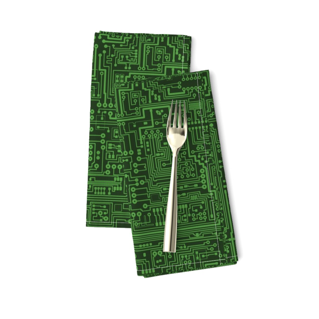 Circuit Board // Light on Dark Green // Small