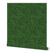 Circuit Board // Light on Dark Green // Small