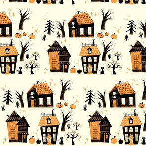 Vintage Halloween Houses