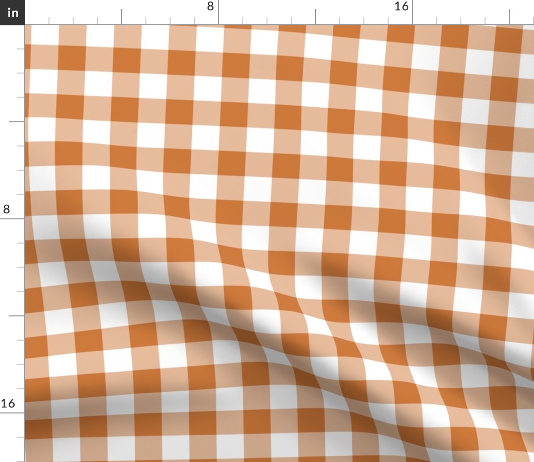 Plain Gingham in Pumpkin