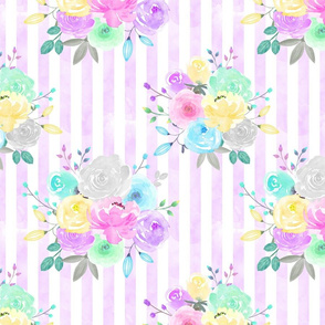 Striped Pastel Floral