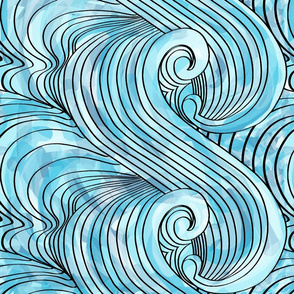 Watercolour Ocean Waves