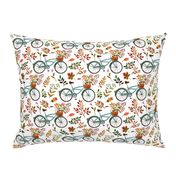 autumn bike ride - white, large