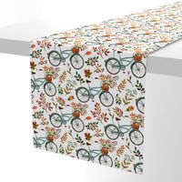 autumn bike ride - white, large