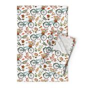 autumn bike ride - white, large