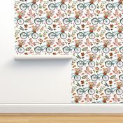 autumn bike ride - white, large