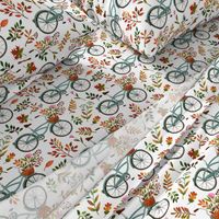 autumn bike ride - white, large