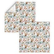 autumn bike ride - white, large