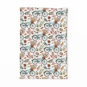 autumn bike ride - white, large