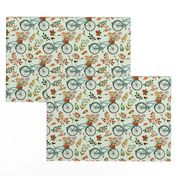 autumn bike ride - light mint, small