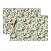 autumn bike ride - light mint, small