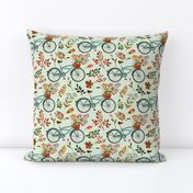 autumn bike ride - light mint, small