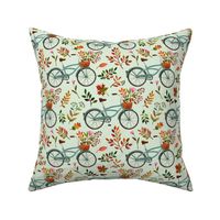 autumn bike ride - light mint, small