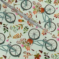 autumn bike ride - light mint, small