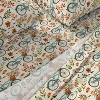 autumn bike ride - cream, large