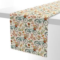 autumn bike ride - cream, large