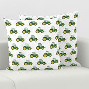 green tractors - farming fabric